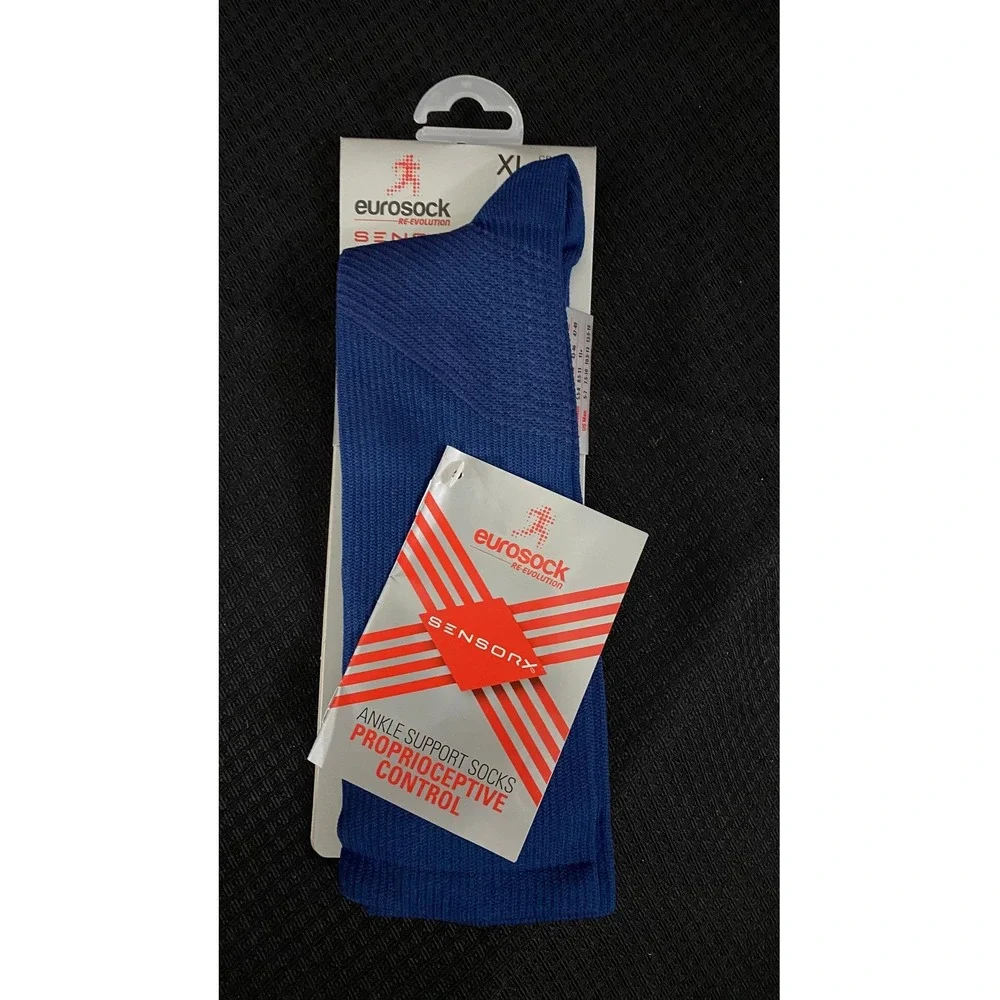 Eurosock Sensory Crew Ankle Support Socks Navy Blue XL Proprioceptive Control